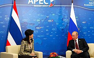 Meeting with Prime Minister of Thailand Yingluck Shinawatra and Vladimir Putin 03