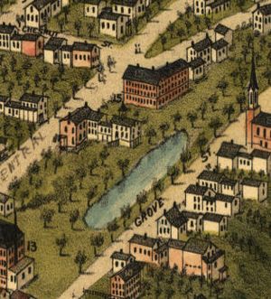 Panoramic Map Detail, Farmington, NH