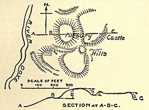 Pilsbury Castle plan