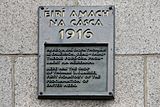 Tom Clarke 1916 commemorative plaque at the junction of Parnell Street and O'Connell Street, Dublin