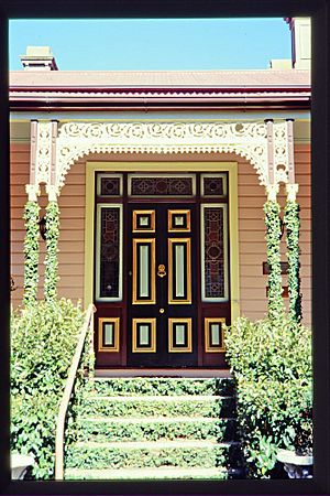 Ascot House, front door