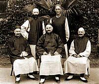 Dixon Edward Hoste and fellow China Inland Mission missionaries in native dress