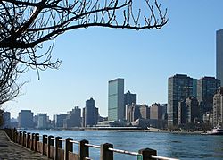 East River and UN