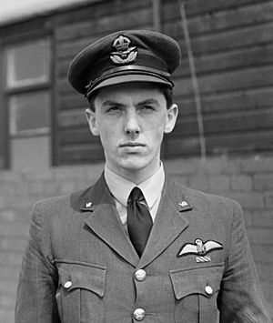 Flying Officer Richard George Arthur Barclay of No. 249 Squadron RAF at North Weald, Essex, May 1941. CH2750 (cropped).jpg