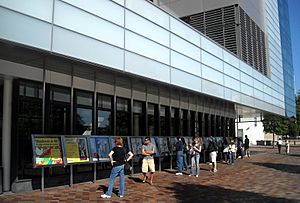 Front pages at the Newseum entrance