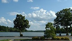 Wampatuck Pond, view from beside the Hanson Town Hall