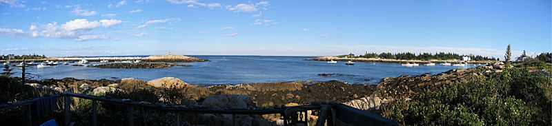 Harbor Low Tide Panorama (Matinicus Island, Maine)