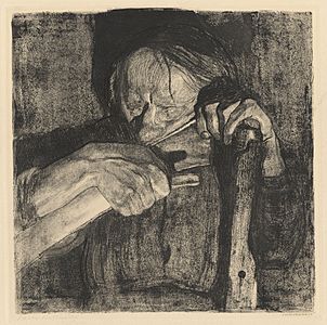 Kollwitz Whetting the scythe