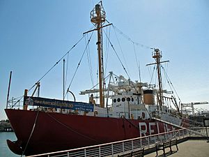 Photo of the vessel taken from a walkway northeast of it.