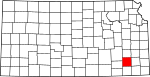 State map highlighting Wilson County