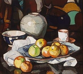 Samuel Peploe - Still life- apples and jar - Google Art Project