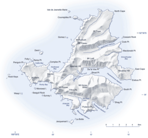 Campbell Island map