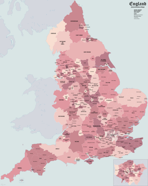 England Administrative Map