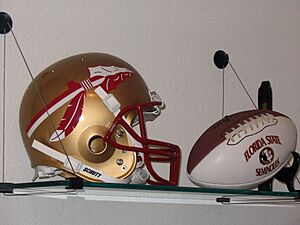 Florida State Seminoles helmet and football