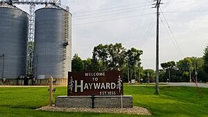 Hayward, Minnesota welcome sign