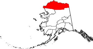 Map of Alaska highlighting North Slope Borough