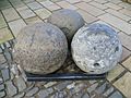 Mons Meg cannonballs, Edinburgh Castle Scotland