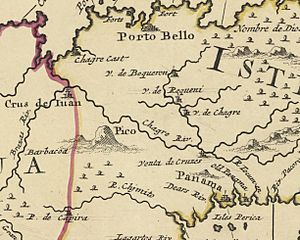 Panama isthmus 1702