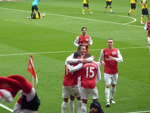 Vermaelen after chamberlain goal