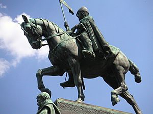 Wenceslas square statue daytime