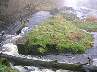 Bridgend weir on the Garnock