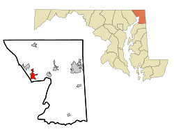 Location of Perryville, Maryland