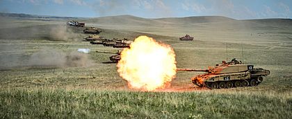 Challenger 2 Tank Firing at BATUS MOD 45157782