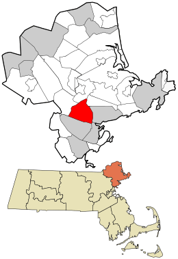 Location in Essex County and the state of Massachusetts.