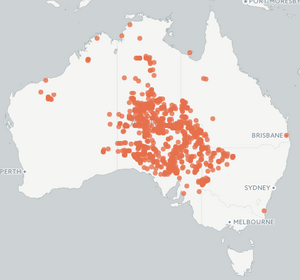 Lerista labialis Distribution Map