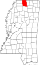 State map highlighting Marshall County