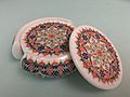 Parchinkari white marble coaster set from Agra India