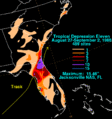 Tropical Depression Eleven 1968 rainfall