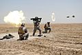 US Special Forces soldier fires a Carl Gustav rocket during a training exercise conducted in Basrah Iraq