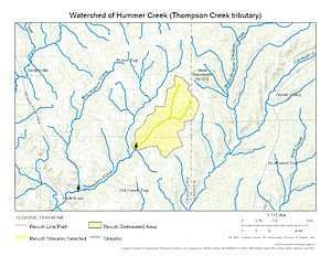 Watershed of Hummer Creek (Thompson Creek tributary)