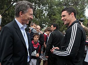 Dan Carter and Mauricio Macri