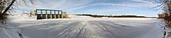 Fanshawe dam lake winter 2010