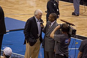 Greg Popovich interviewed by David Aldridge Spurs-Magic