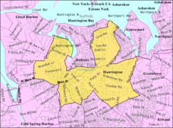 U.S. Census map of Huntington