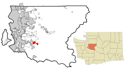 Location of Ravensdale, Washington