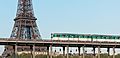 Métro Ligne 6 crossing the Pont de Bir-Hakeim, Paris 10 April 2014