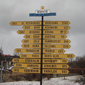 Narvik sign post