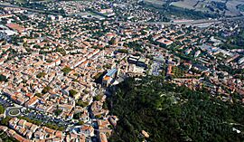 Aerial view of central Orange