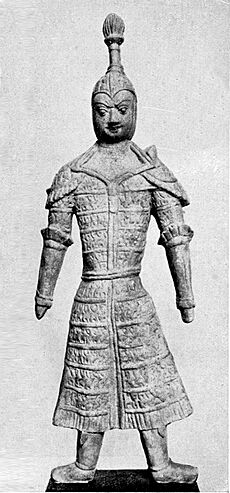 Turk soldier, Sorchuk, Xinjiang, 8th century CE