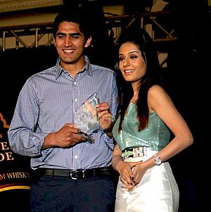 Vijender singh with amrita rao