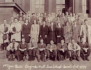 1st year class - Osgoode Hall Law School - Toronto Ont - 1944