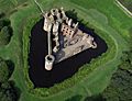 Caerlaverock Castle from the air