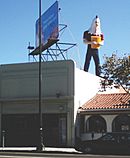 Chicken Boy statue Los Angeles