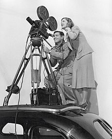 Clark Gable and Myrna Loy on set of Too Hot to Handle