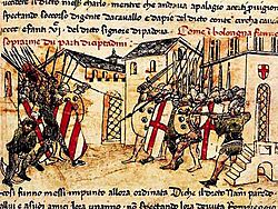 Communal fight in Bologna (Sercambi).jpg