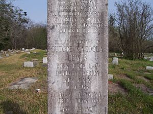 Detail of Cudjoe Lewis marker